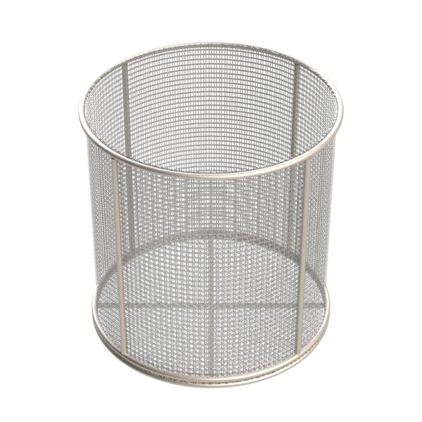 Anysizebasket Round Wire Mesh Basket: 8Dia. x 8H, 304 SS, 3/16 Rod Frame, No Handles, Mesh: 4 x .063 TMT-080RND080-N04S - main